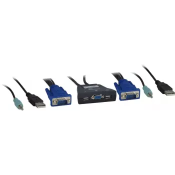 Conmutador KVM Inter-Tech KVM-LS-21JA negro