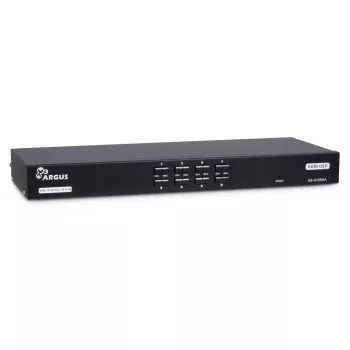Conmutador KVM Inter-Tech AS-9108HA para montaje en rack negro