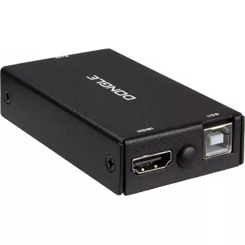 Adaptador de interfaz KVM INTER-TECH KT-150H RJ-45 (host) a salida HDMI, con cable, máx. 1980×1080, metal, negro