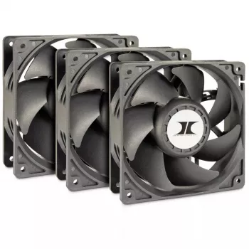 Ventilador Inter-Tech 88887368 sistema de refrigeración para PC 12 cm negro 3 uds.