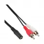 Cable de audio 2x conector RCA / conector hembra estéreo de 3,5 mm 2 m InLine 89940C
