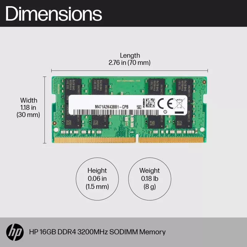 Módulo de memoria HP 16GB DDR4 3200 SODIMM