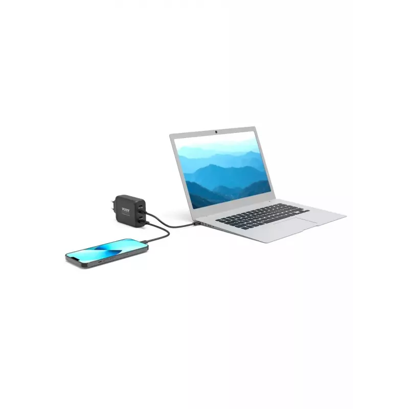Cargador para dispositivos móviles Port Designs 900107-EU AC carga rápida Negro