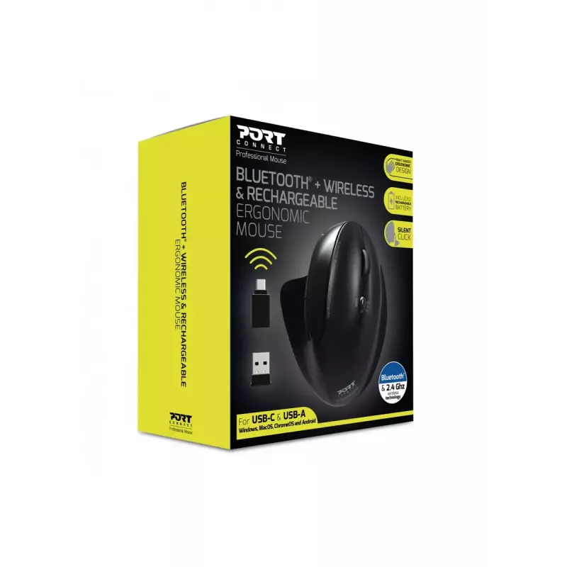 Ratón Port Designs 900706-BT RF Wireless + Bluetooth