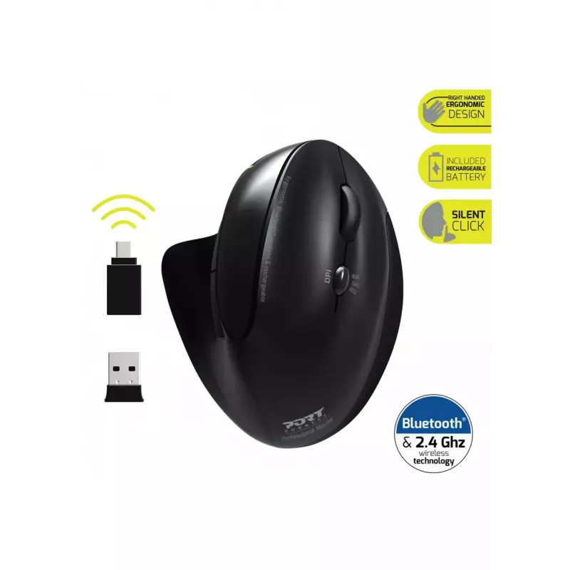 Ratón Port Designs 900706-BT RF Wireless + Bluetooth