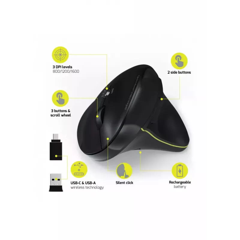 Ratón Port Designs 900706-BT RF Wireless + Bluetooth