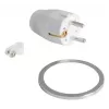 Toma de mesa empotrable Bachmann PIX con cable de alimentación de 2 m, blanco, Ø 6,8 cm, altura 50 mm