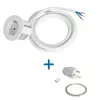 Toma de mesa empotrable Bachmann PIX con cable de alimentación de 2 m, blanco, Ø 6,8 cm, altura 50 mm