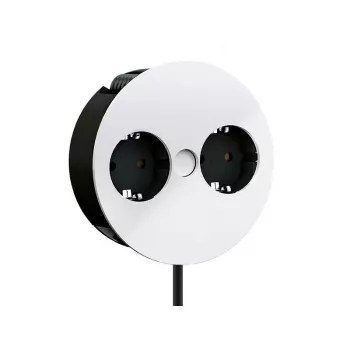 Alargador de corriente Bachmann Twist 2 m 2 tomas AC interior blanco