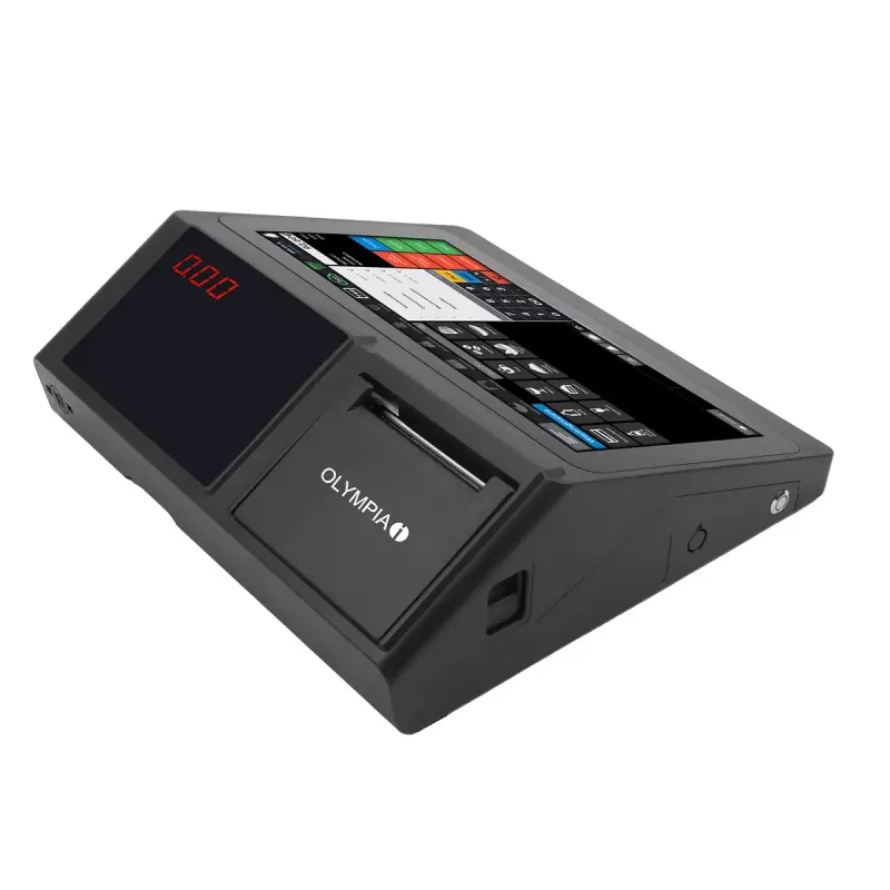 Caja registradora Olympia T110 impresora térmica directa, 100000 PLUs, pantalla LED (10,1 pulgadas)