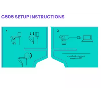 Webcam Logitech C505 HD 1280x720 USB Negro