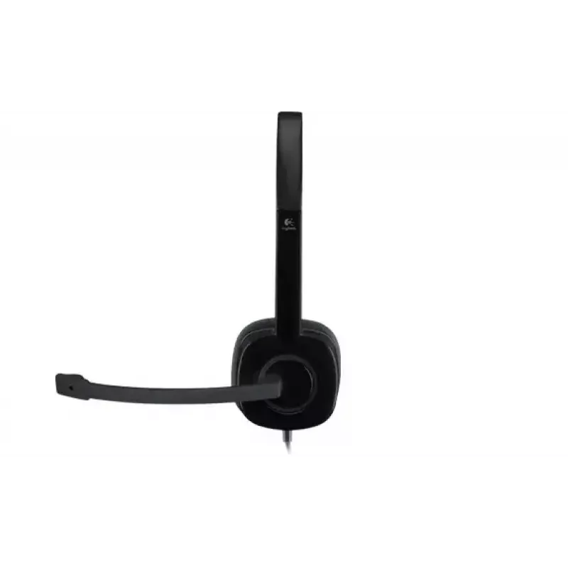 Logitech H151 auriculares estéreo con micrófono con cancelación de ruido, con cable, negro