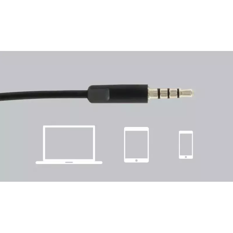 Logitech H151 auriculares estéreo con micrófono con cancelación de ruido, con cable, negro