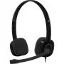 Logitech H151 auriculares estéreo con micrófono con cancelación de ruido, con cable, negro