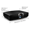 Proyector BenQ W5850 con objetivo estándar 2600 ANSI Lumen DLP UHD 4K (3840x2160) 3D negro