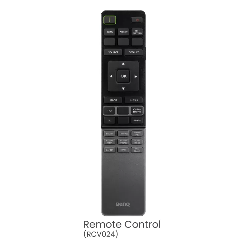 Proyector BenQ W5850 con objetivo estándar 2600 ANSI Lumen DLP UHD 4K (3840x2160) 3D negro