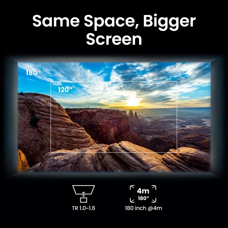 Proyector BenQ W5850 con objetivo estándar 2600 ANSI Lumen DLP UHD 4K (3840x2160) 3D negro