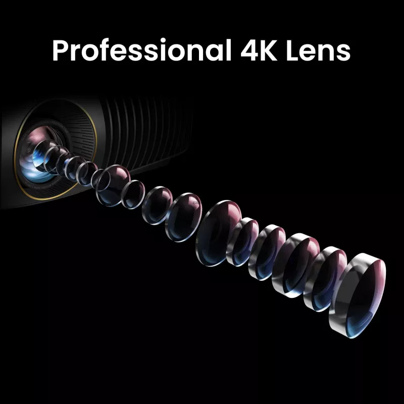 Proyector BenQ W5850 con objetivo estándar 2600 ANSI Lumen DLP UHD 4K (3840x2160) 3D negro