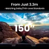 Proyector BenQ W5850 con objetivo estándar 2600 ANSI Lumen DLP UHD 4K (3840x2160) 3D negro