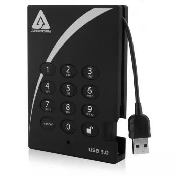 Disco duro externo Apricorn 500GB USB 3.2 Aegis Padlock