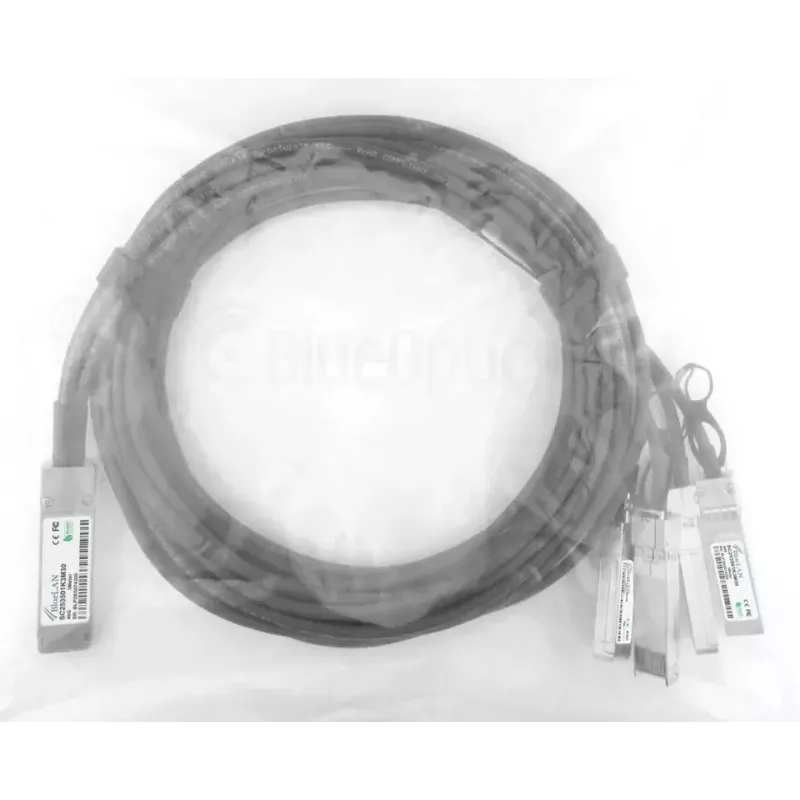 Cable de fibra óptica InfiniBand BlueOptics AA1404036-E6 5 m QSFP 4xSFP+ negro