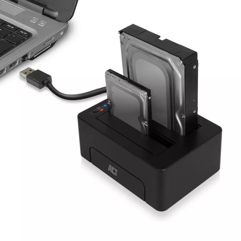 Docking station doble para HDD/SSD SATA de 2,5