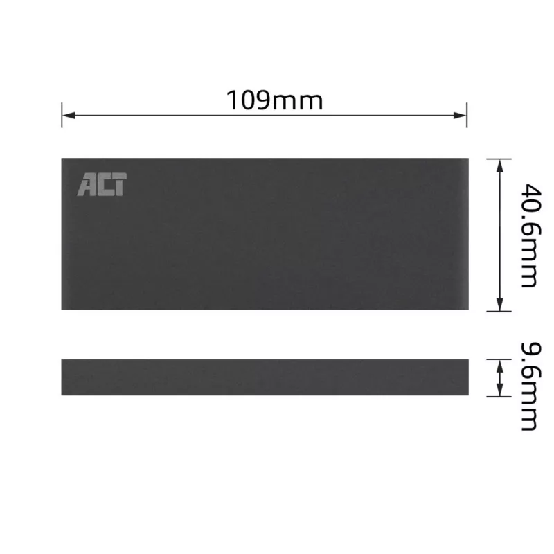 Carcasa SSD ACT M.2 USB 3.2 Gen1 negro 5 Gbit/s