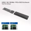 Carcasa SSD ACT AC1615 USB-C M.2 NVMe PCIe 10 Gbit/s negro