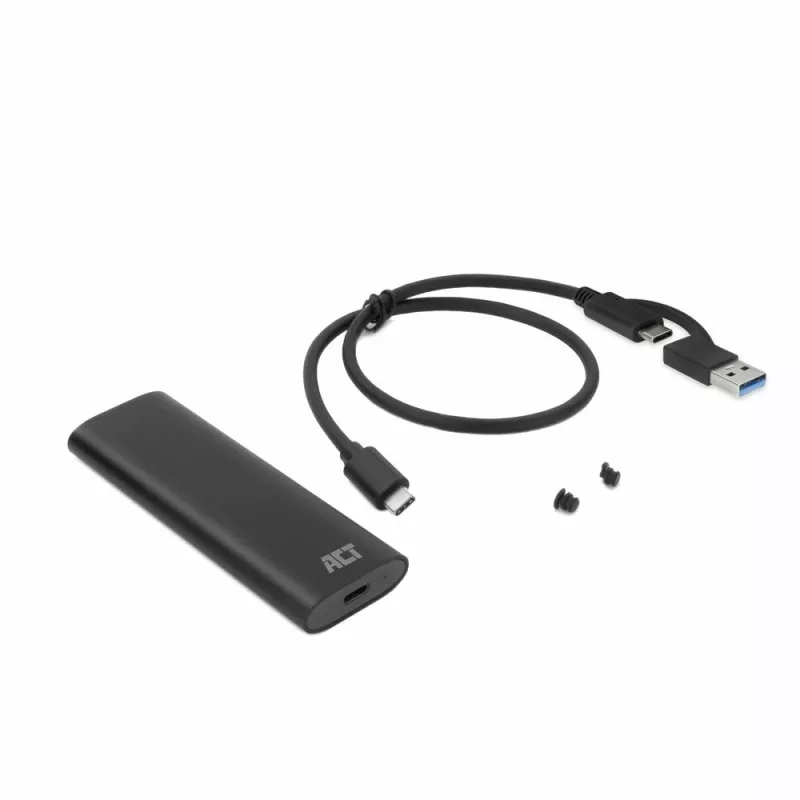 Carcasa SSD ACT AC1615 USB-C M.2 NVMe PCIe 10 Gbit/s negro