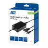 Cargador de portátil USB-C ACT con perfiles Power Delivery 65 W, portátil, interior, 100–240 V, 50/60 Hz, 65 W, 5–20 V