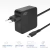 Fuente de alimentación para portátil USB-C ACT 65W con perfiles Power Delivery, 2 metros