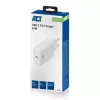 Adaptador de carga USB-C compacto ACT 20W carga rápida interior universal blanco