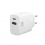 Cargador USB-C y USB-A ACT 20 W con Power Delivery PPS, Quick Charge, GaNFast