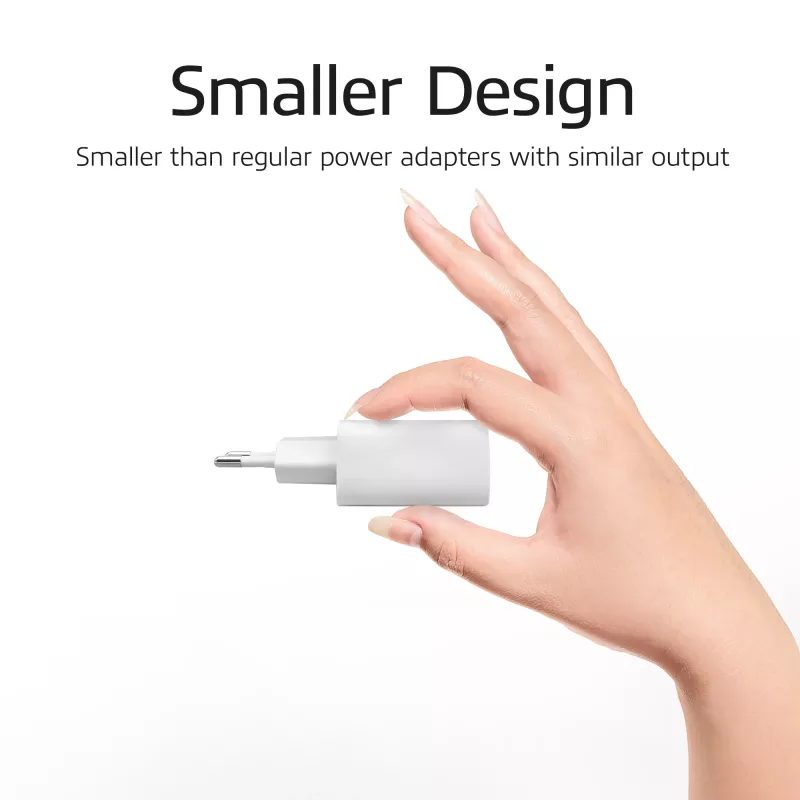 Cargador USB-C y USB-A ACT 20 W con Power Delivery PPS, Quick Charge, GaNFast