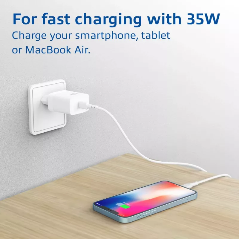 Cargador USB-C ACT 35W Power Delivery PPS GaNFast universal
