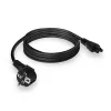 Cable de alimentación ACT enchufe CEE7/7 (acodado) - C5 negro 2 m