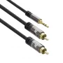 Cable de audio ACT AC3605 1,5 m 3,5 mm a 2 x RCA negro