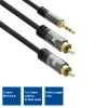 Cable de audio ACT AC3605 1,5 m 3,5 mm a 2 x RCA negro