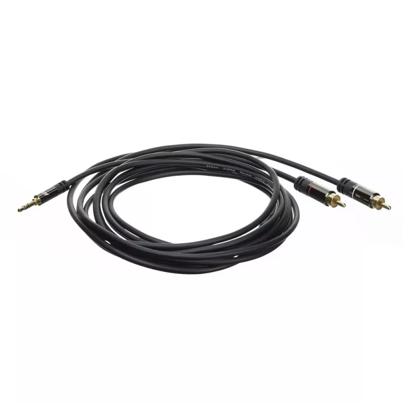 Cable de audio ACT AC3605 1,5 m 3,5 mm a 2 x RCA negro