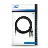 Cable de audio ACT AC3605 1,5 m 3,5 mm a 2 x RCA negro