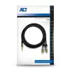 Cable de conexión de audio de alta calidad ACT 5 metros 1x conector jack 3,5 mm – 2x conector RCA