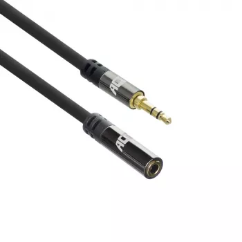 ACT cable de extensión de audio de alta calidad de 5 metros, conector jack estéreo de 3,5 mm macho a hembra