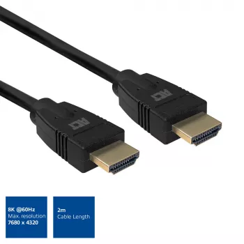 ACT cable HDMI 8K Ultra High Speed v2.1 de 2 metros, conector HDMI-A macho - HDMI-A macho