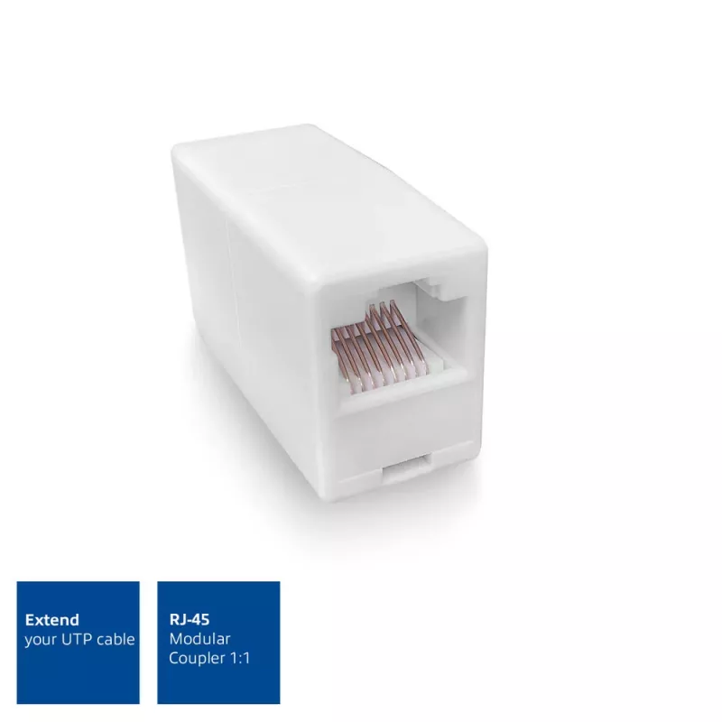 Acoplador modular RJ-45 ACT AC4105 blanco, conexión 1 RJ-45, conexión 2 RJ-45