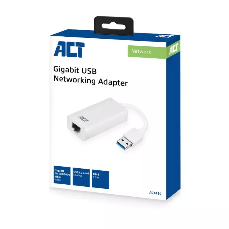 Tarjeta de red ACT AC4410 Ethernet 1000 Mbit/s por cable USB