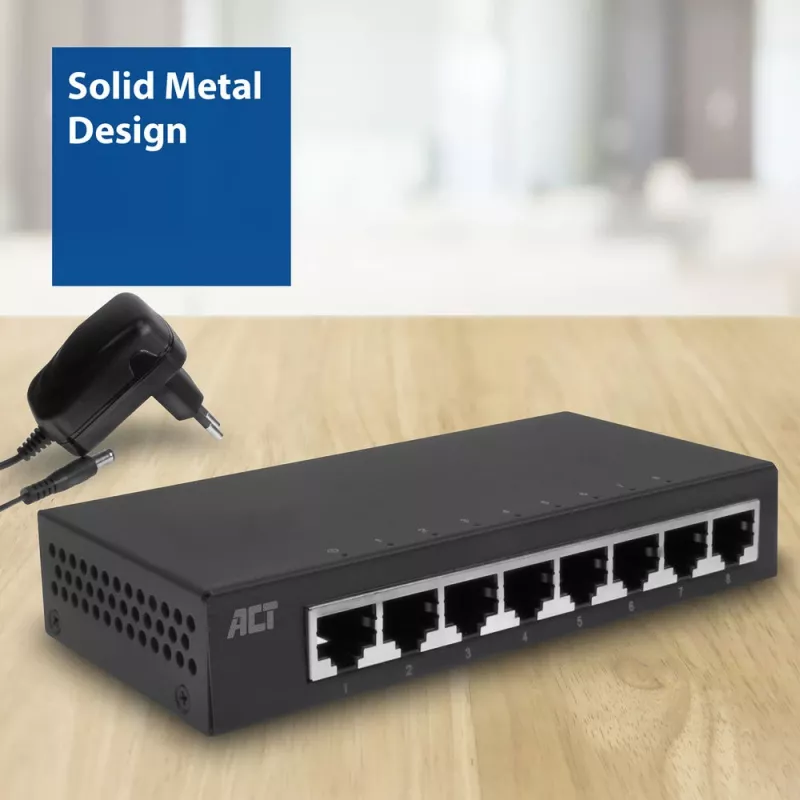 Switch no gestionado ACT AC4418 8 puertos Gigabit Ethernet 10/100/1000