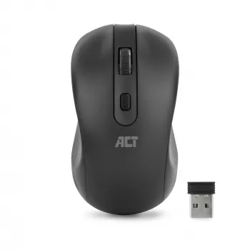 ACT AC5105 ratón inalámbrico ambidiestro, negro