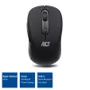 ACT AC5125 ratón inalámbrico, ambidiestro, 1600 DPI, negro