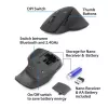 Ratón inalámbrico multi-conexión ACT con Bluetooth o receptor USB-A, 2400 DPI con clic silencioso, ecológico