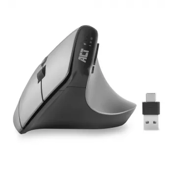 Ratón ergonómico inalámbrico ACT con Bluetooth y USB-C/USB-A